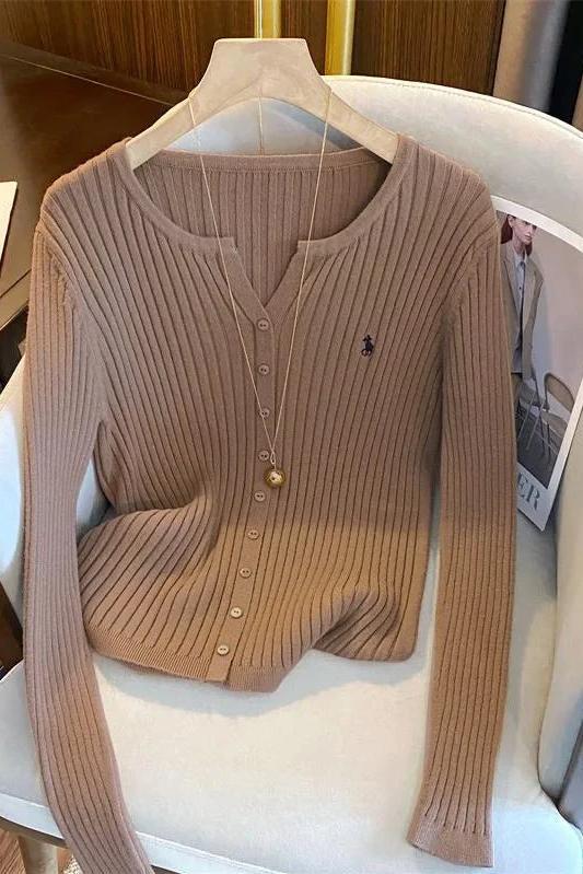 Knitted Long Sleeve Top Cardigan
