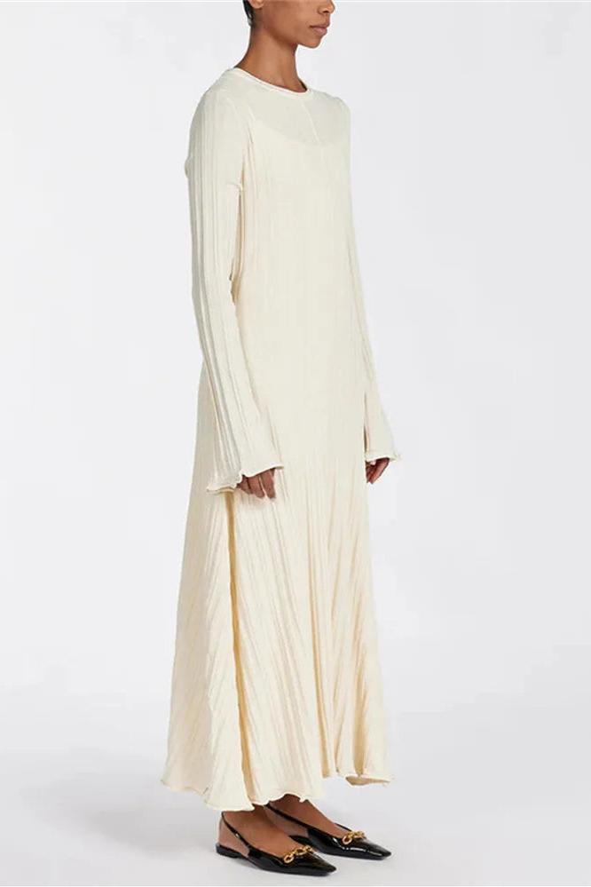 Knitted Loose Maxi Long Sleeve Party Dress