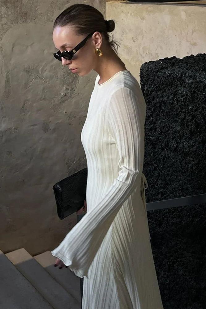 Knitted Loose Maxi Long Sleeve Party Dress