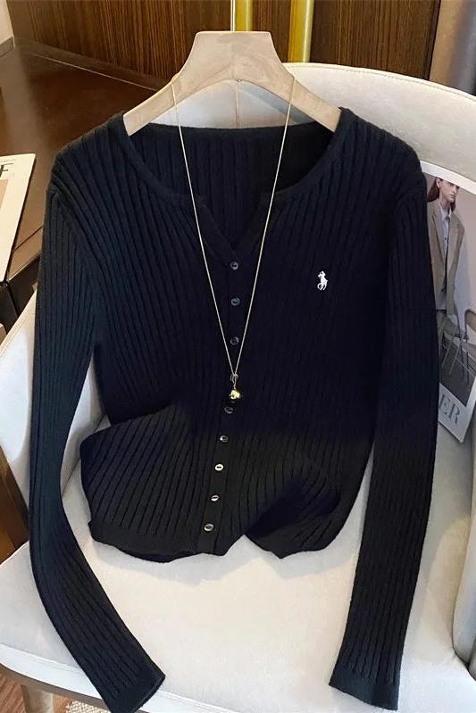Knitted Long Sleeve Top Cardigan