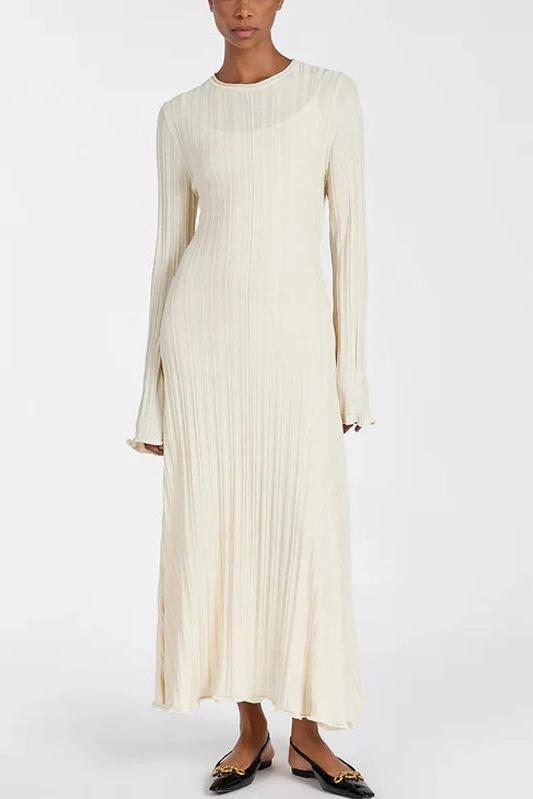 Knitted Loose Maxi Long Sleeve Party Dress