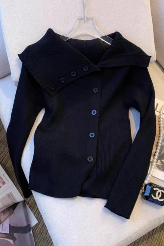 Off Shoulders Sweater Long Sleeve Top