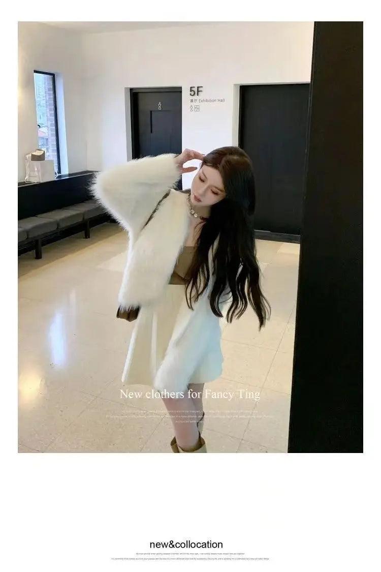 Warm Crop Cardigan Knitted Elegant Casual Sweaters