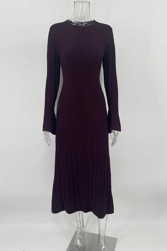 Knitted Loose Maxi Long Sleeve Party Dress
