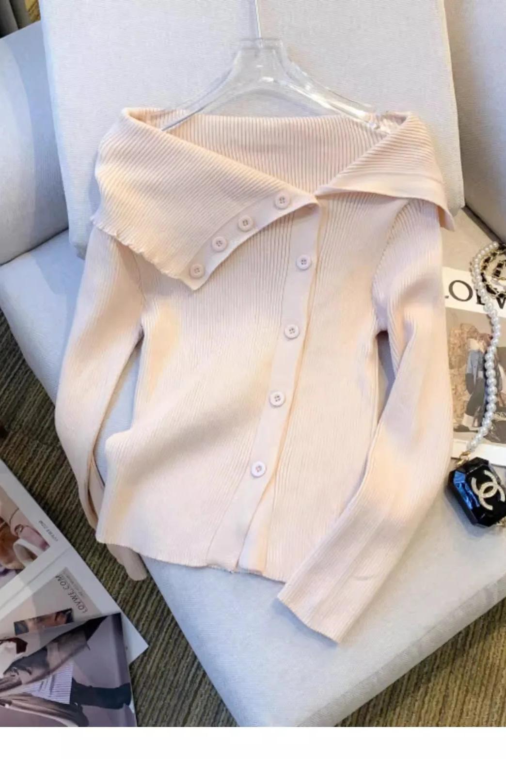 Off Shoulders Sweater Long Sleeve Top