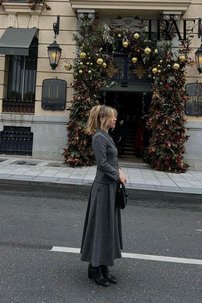 Set Suit Skirt Jacket High-waisted A-line Skirt