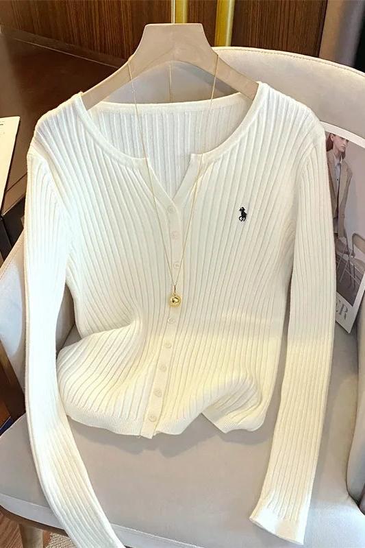 Knitted Long Sleeve Top Cardigan