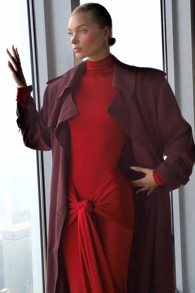 High Neck Long Sleeve Bodycon Dress