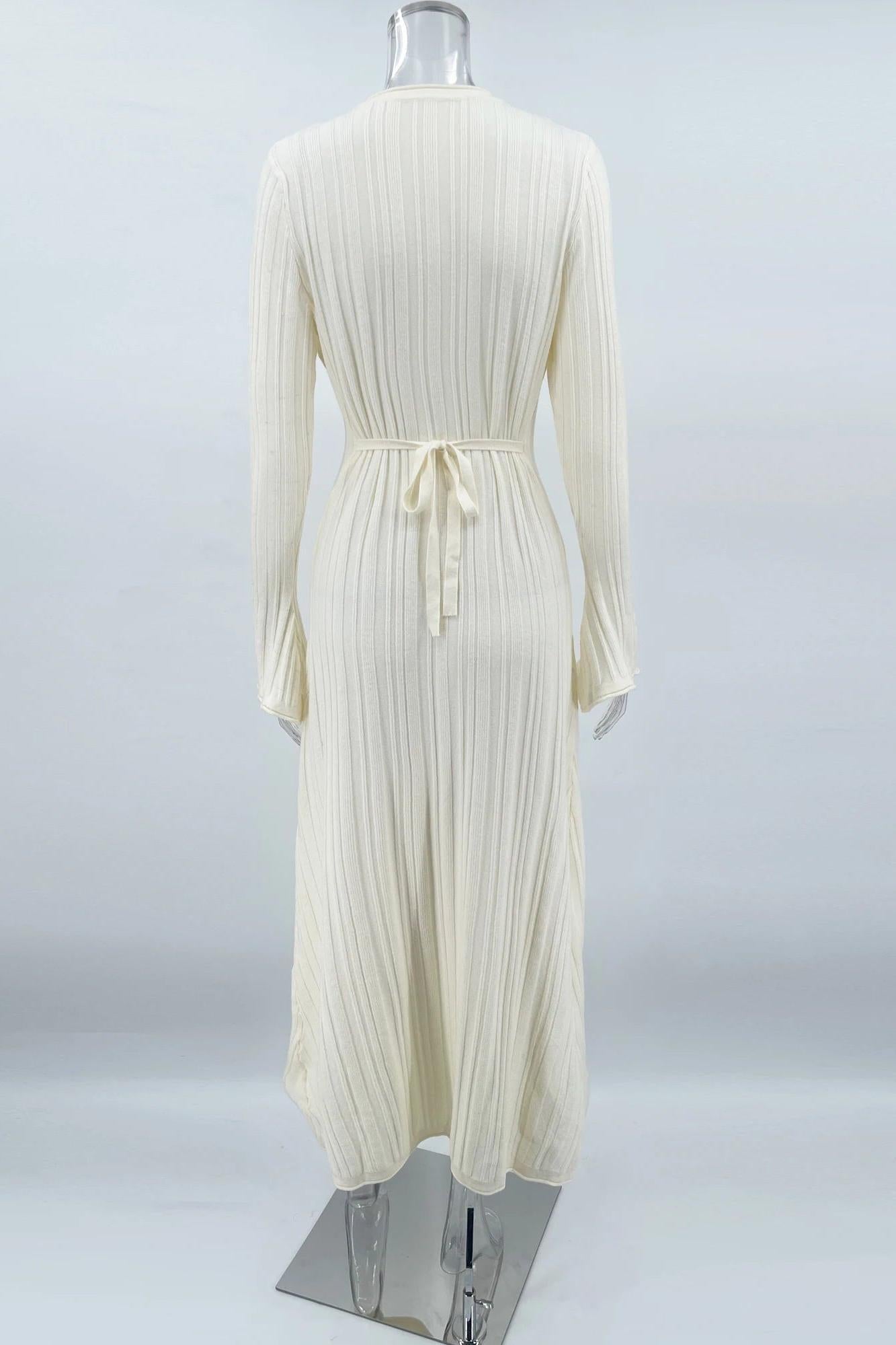 Knitted Loose Maxi Long Sleeve Party Dress