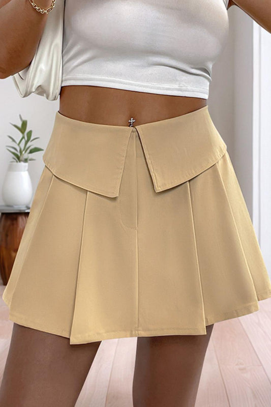 Perfee Pleated High Rise Shorts
