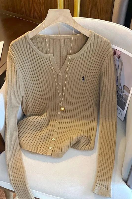 Knitted Long Sleeve Top Cardigan