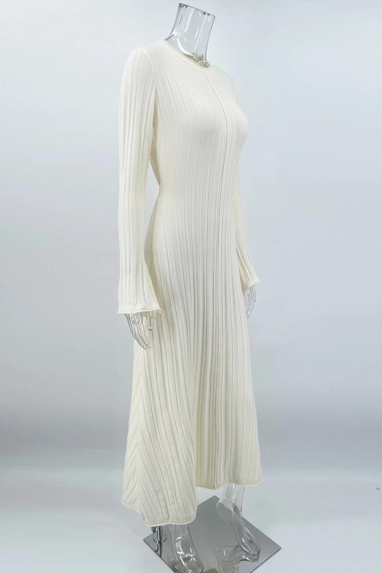 Knitted Loose Maxi Long Sleeve Party Dress
