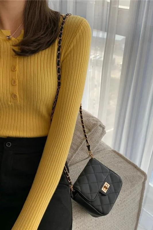 Button Up Knit Sweaters Top