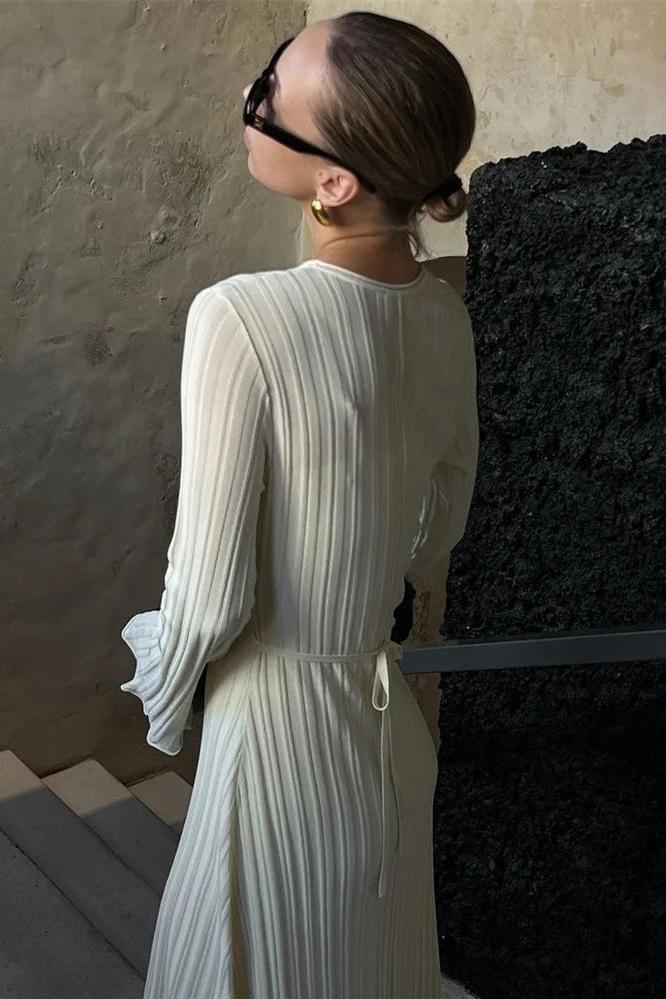Knitted Loose Maxi Long Sleeve Party Dress